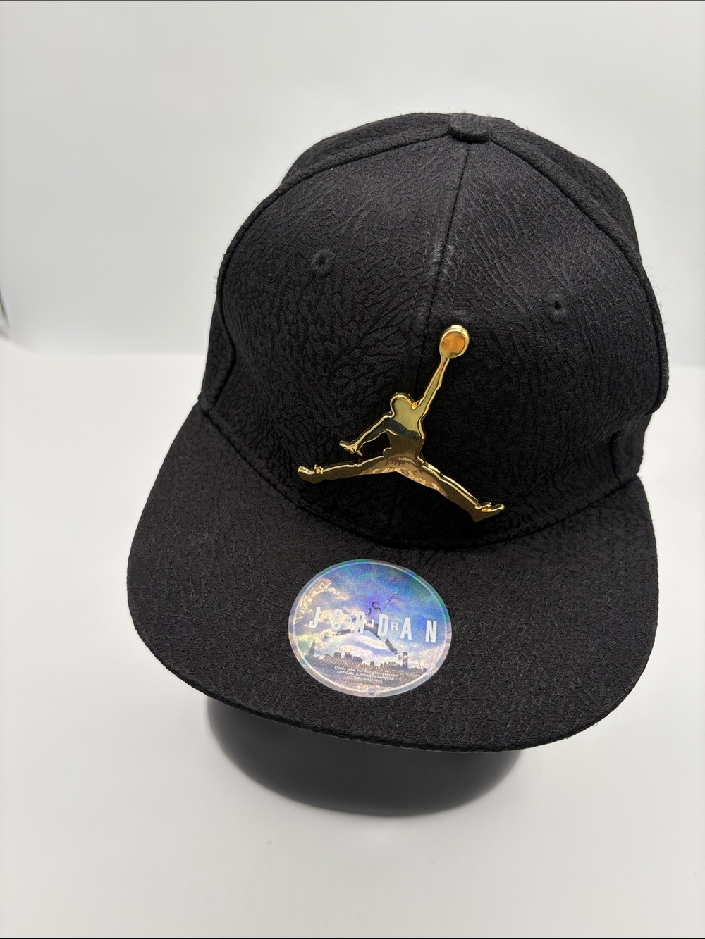 Nike Air Jordan Jumpman Youth Black Gold Tone Logo Snapback Kids 8-20